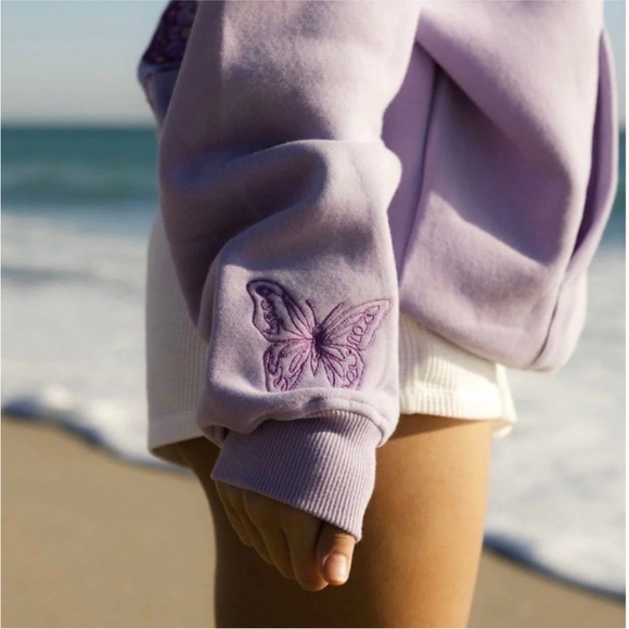 Pink Palm Puff “To Live For the Hope of it All" Hoodie in Lilac, Size M - Picture 3 of 12